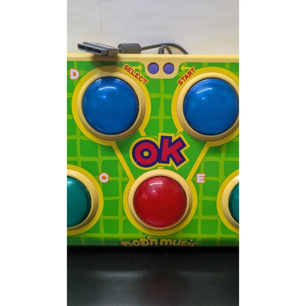 Pop'n Music Arcade Style Controller Sony Playstation2 PS2 PS1 CIB US SELLER